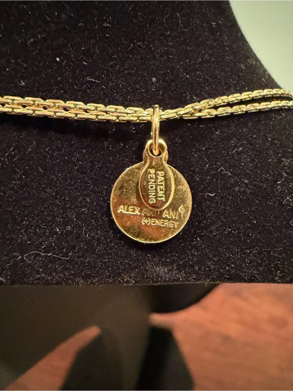 Alex and Ani Gold Pendant Necklace with Amber Stone - adjustable chain